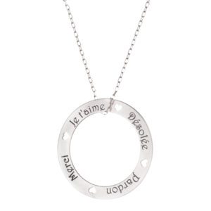 Bijou collier ho'oponopono en argent